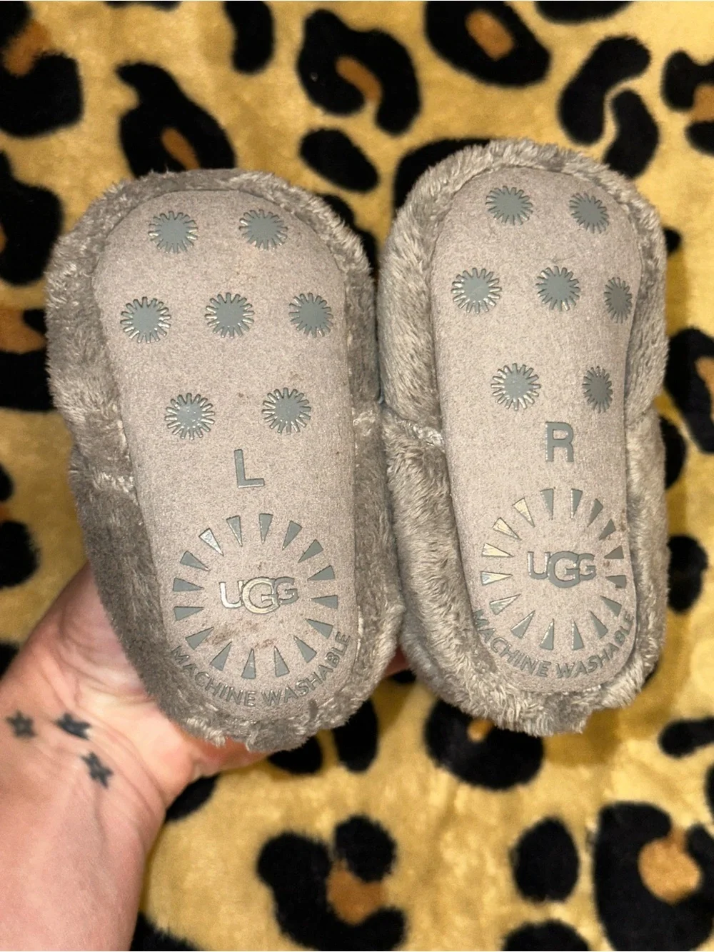 UGG Gray Baby Bixbee Crib Shoes